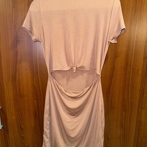 NWT- Extra large naked wardrobe dress with cut out in front- neutral colored ￼